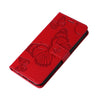 For Samsung Galaxy A26 5G Global 3D Butterfly Embossed Pattern Flip Leather Phone Case(Red)