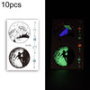 10 PCS Waterproof Color Luminous Tattoo Sticker Face Sticker(EX-025)