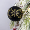 44pcs/set 3-6cm Christmas Ball Painted Pendant Electroplated Ball Ornaments, Color: Golden Red