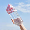 Time Scale Drinking Water Target Transparent Sports Kettles(Cherry Blossom Pink)