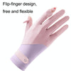 FSN02 1pair UV Resistant Ice Silk Breathable Cool Non-Slip Cycling Driving Thin Gloves Free Code(Purple Pink)