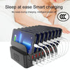 YFY-A55 150W 16 x USB Ports Smart Charging Station with Phone & Tablet Stand, EU Plug