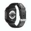 TK12 1.96 inch IP67 Waterproof Leather Band Smart Watch Supports ECG / Remote Families Care / Bluetooth Call / Body Temperature Monitoring(Black)