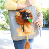 Lion Canvas Expandable Pet Carrier Bag, Small, Dark Grey