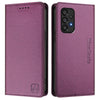 For Samsung Galaxy A53 5G RC01 Dual-Folded Magnetic Suction RFID Leather Phone Case(Violet)