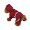 Waterproof Dog Raincoat, XXL, Red - Breathable & Reflective
