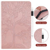For Samsung Galaxy Tab S9 / S9 FE Life Tree Series Horizontal Flip Leather Tablet Case(Rose Gold)