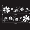 2 PCS/Set D-510 Flowers Pattern Car Modified Decorative Sticker(White)