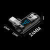 Type-C Male to 8 Pin Female Smart Digital Display Side Bend Charging Adapter(Black)