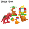 424 39pcs /Box Children Dinosaur Building Block Paradise Large Particle Assembly Household Toys
