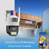Dual Lens 2MP WiFi CCTV Security Camera - Outdoor PTZ IP Camera (UK Plug)