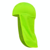 Outdoor Riding Long Tail Cap Breathable Sweat Absorbent Shading Workplace Safety Dustproof Shawl Cap, Size: Free Code(Bright Green)
