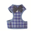 Plaid Bow Vest Harness & Lead for Cats & Dogs (M)