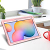 For Samsung Galaxy Tab S6 Lite Silicone + PC Shockproof Protective Case with Holder(Rose Gold)