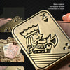 Poker Magnetic Metal Slider Stress Relief Toy EDC Top Spinning Poker Toys Decompress, Color: Bronze