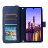For Samsung Galaxy A16 Nine-card Slots Zipper Wallet Bag Leather Phone Case(Blue)