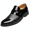 Men Summer Hole Shoe Slip-on Dress Business Shoes, Size:47(Black Sandals)