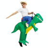 Halloween Dinosaur Inflatable Clothes Polyester 3D Cartoon Doll Clothing, Size:L(160-190cm)(Green Dinosaur)