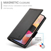 For Samsung Galaxy A36 Side Buckle Magnetic Frosted Leather Phone Case(Black)