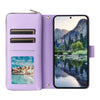 For Samsung Galaxy A15 Nine-card Slots Zipper Wallet Bag Leather Phone Case(Purple)