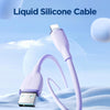 JOYROOM SA29-AL3 3A USB to 8 Pin Liquid Silicone Fast Charging Data Cable, Length: 1.2m(Purple)
