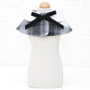 Dog Shawl, Black & White Grid, L (25-30cm Neck) - Cat & Dog Scarf