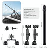 Dual-leg Suction Cup and 2 x Single-leg Car Suction Cup Mount with Selfie Stick Set (Black)