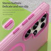 For Samsung Galaxy S23 Ultra 5G MagSafe Frosted Translucent TPU + PC Full Coverage Phone Case(Pink)