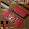 For iPhone XR LC.IMEEKE L5 Series Detachable RFID Card Bag Magsafe Phone Case(Red)