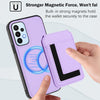 For Samsung Galaxy A53 5G CX01 Detachable Magsafe Magnetic Card Bag Phone Case(Light Purple)