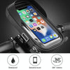Mountain Bike Card Holder Touch Screen Mobile Phone Holder Motorcycle Electric Vehicle Waterproof Navigation Bracket Shade Mobile Phone Holder, Style:Rearview Mirrors(Red)