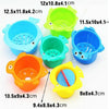 6 in 1 Baby Bath Toys Folding Music Cup Water Spray Beach Toys(Color Random Delivery)