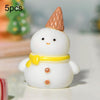 5pcs Christmas Micro Landscape Snowscape Decoration Accessories Christmas Resin Ornament, Style: No.5 Huang Scarf Snowman