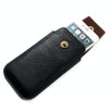 Mobile Phone Leather Waist Bag Holster Pouch M 6.5 Inch Black