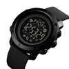 SKMEI 1511 Simple Bluetooth Men Smart Waterproof Compass Adult Smart Watch(Rubber Shell Black)