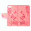 For  iPhone 8 & 7   Pressed Flowers Butterfly Pattern Horizontal Flip Leather Case with Holder & Card Slots & Wallet(Pink)