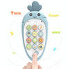 Cute Radish Early Education Children Cartoon Mobile Phone Electronic Music Toy(Blue)