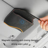 Car Sun Visor Multifunctional Glasses Case Card Storage Bracket(Mocha Brown)