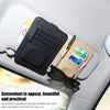 Multi-functional Auto Car Sun Visor Sunglass Holder Card Bill Ticket Storage Holder Pouch Bag(Khaki)