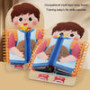 Children Wooden Multi-layer Practice Dressing Board Montessori Early Learning Educational Toy(Boy Model)