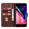 For iPhone 8 Plus / 7 Plus GUSSIM Magnetic Horizontal Flip Leather Case with Holder & Card Slots & & Wallet(Brown)