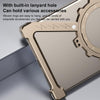 For Samsung Galaxy S22 Ultra 5G Z-shaped Frameless Metal 360 Holder MagSafe Phone Case(Space Silver)
