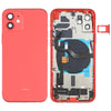 iPhone 12 Red Battery Back Cover Assembly with Side Keys & Camera Lens