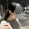 Rhinestone Personality Cap Women Spring And Summer Baseball Cap All-Match Hat, Size:M56-58cm(Gray)