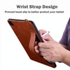 For iPad 10th Gen 10.9 2022 TPU Leather Back Tablet Case with Wristband(Brown)