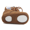 D0772 Cotton Uppers Semi-Rubber Soles Non-Slip Baby Walking Shoes, Size: 13cm(Dark Brown)