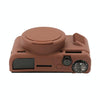For Canon PowerShot G7 X Mark II / G7X2 Soft Silicone Protective Case with Lens Cover(Coffee)