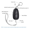 130dB Personal Safety Alarm with LED Light - Blue - Rechargeable