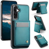 For Samsung Galaxy A36 JEEHOOD J06 British Style RFID MagSafe Card Bag PU Phone Case(Green)