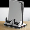 For PS5 Digital / Optical Drive Console Cooling Fan Controller Charging Base With Light Dock Stand(White)